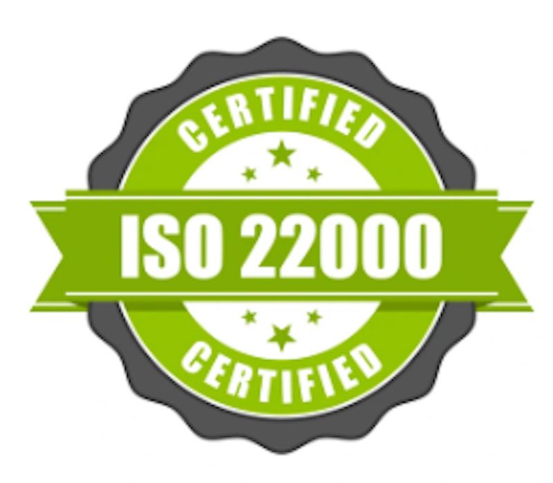 badge iso 22000 certified